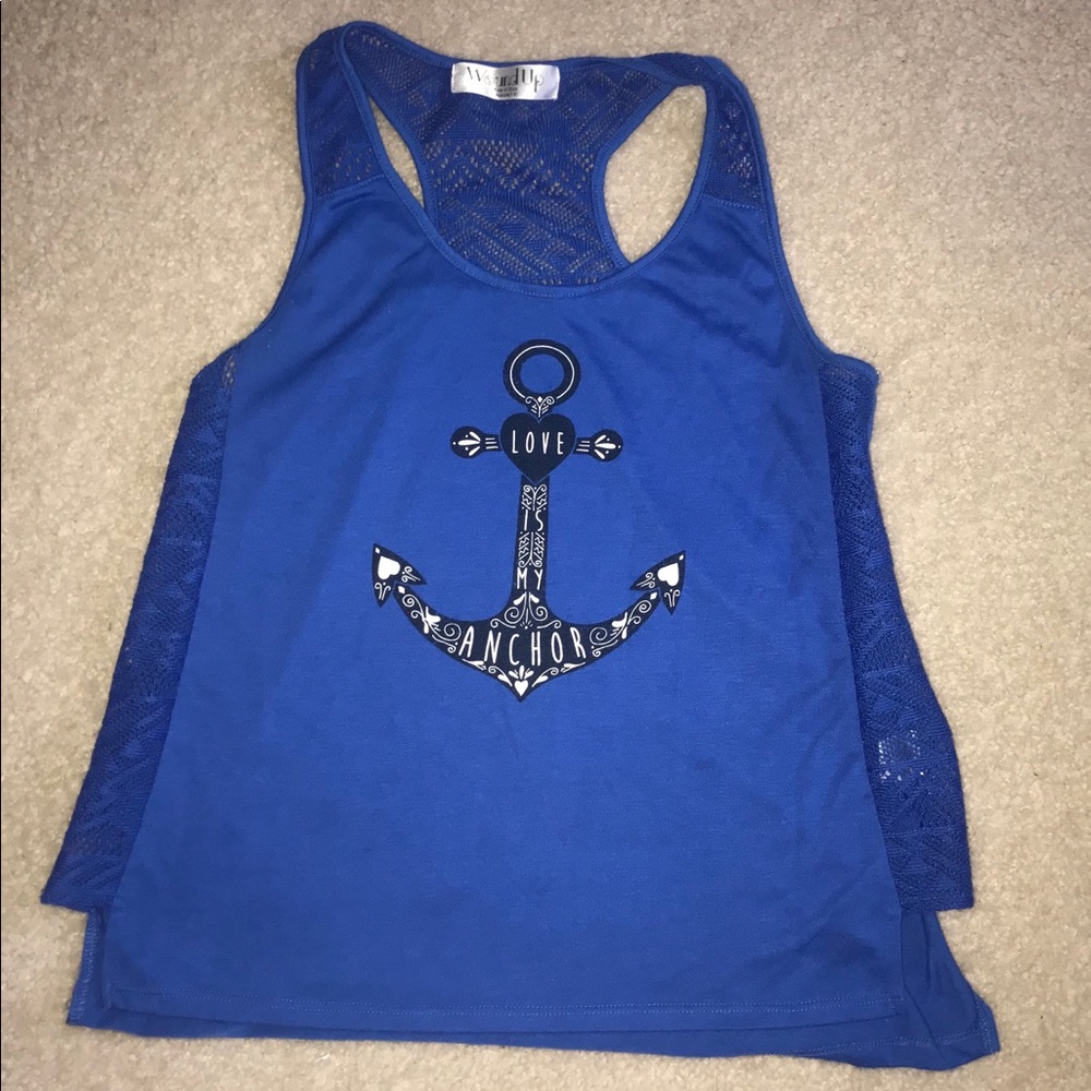 blue tank top - Picture 1 of 2